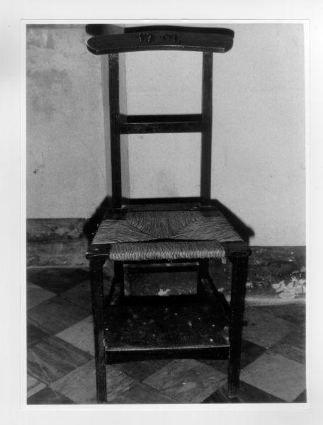 sedia con inginocchiatoio, serie - bottega toscana (seconda metà sec. XIX)