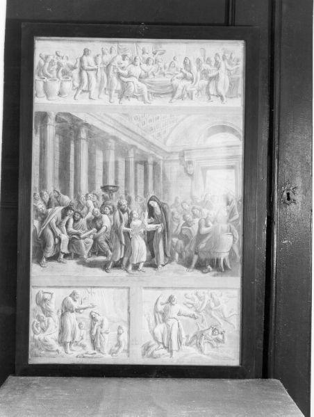 disputa di Gesù con i dottori nel tempio (disegno, ciclo) di Ademollo Luigi (sec. XIX)