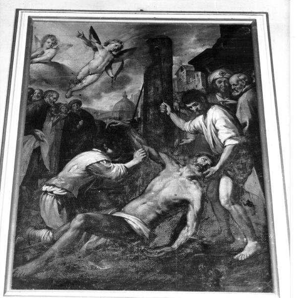 martirio di San Bartolomeo (dipinto, opera isolata) di Maruscelli Giovanni Stefano (attribuito) (sec. XVII)