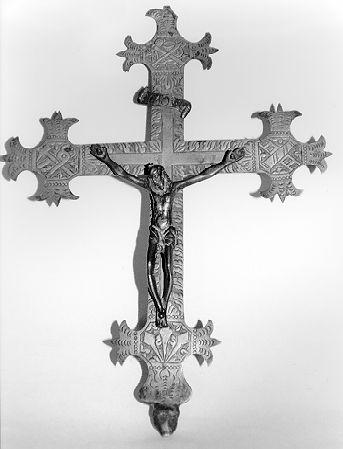 croce processionale - ambito lunigianese (secc. XIX/ XX)