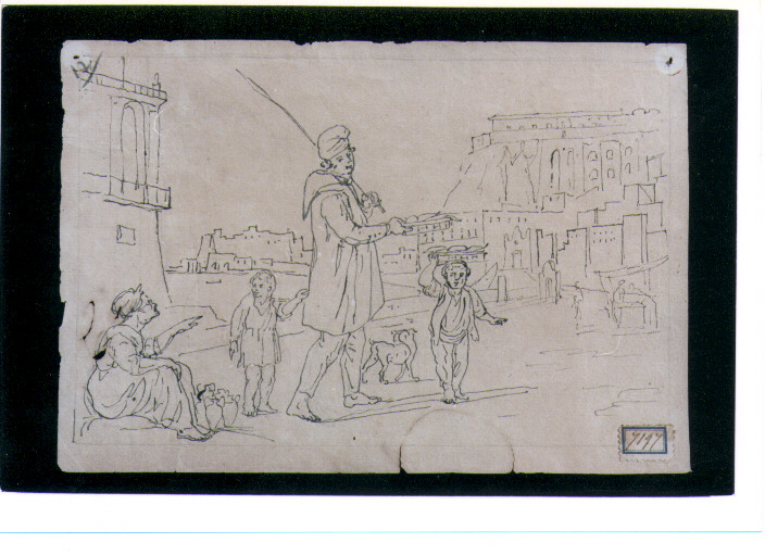 figura maschile (disegno) di D'Anna Alessandro (fine/inizio secc. XVIII/ XIX)