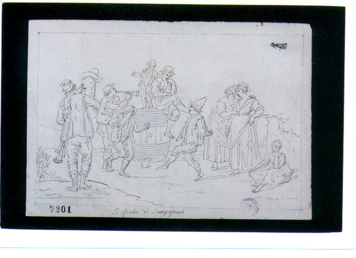ballo degli zampognari (disegno) di D'Anna Alessandro (fine/inizio secc. XVIII/ XIX)