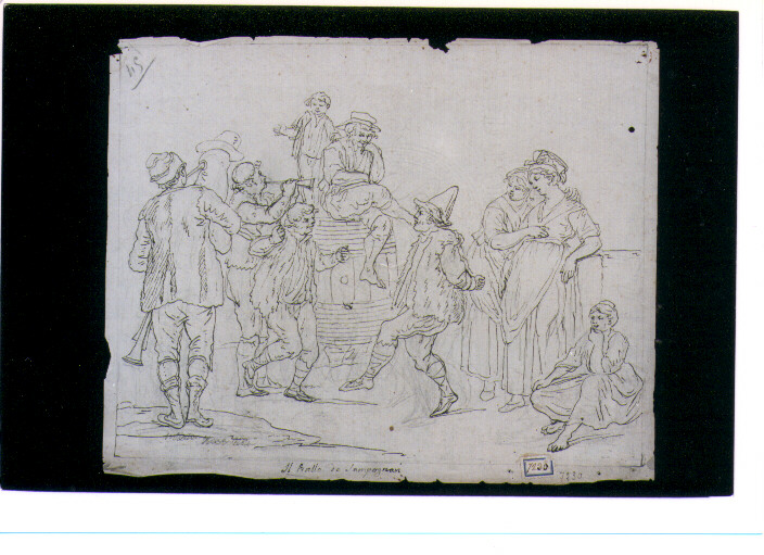 scena campestre (disegno) di D'Anna Alessandro (fine/inizio secc. XVIII/ XIX)