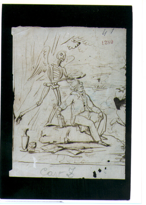 figura allegorica (disegno) di Tischbein Johann Heinrich Wilhelm (fine/inizio secc. XVIII/ XIX)