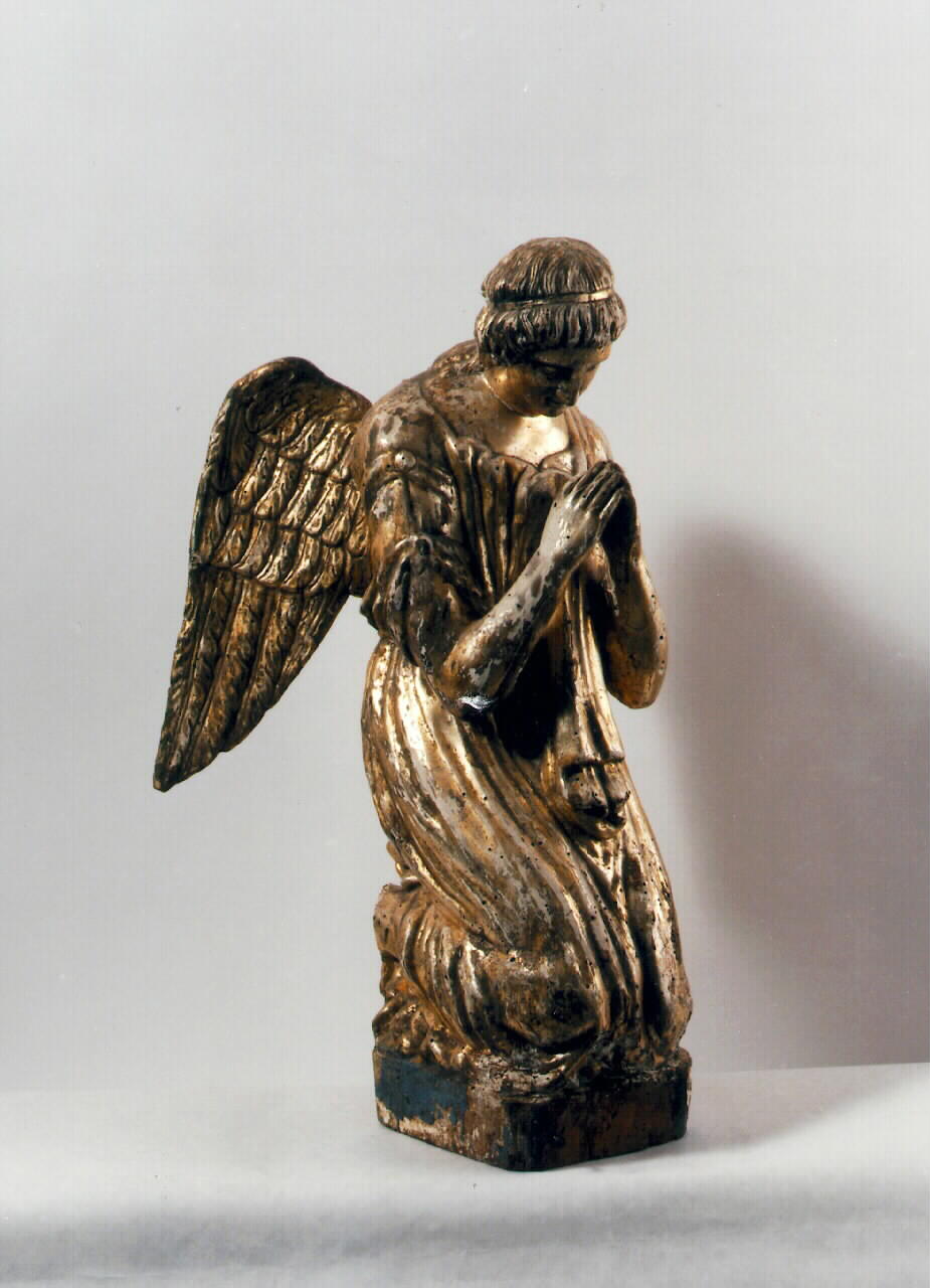 angelo in preghiera (statua, serie) - ambito siciliano (Seconda metà sec. XVIII)