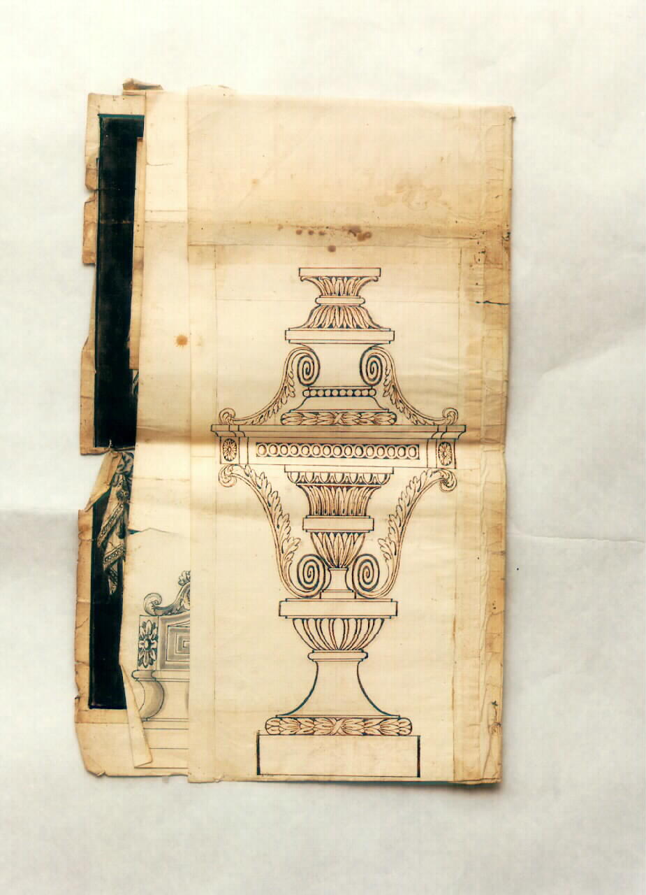 vaso (disegno) - ambito siciliano (Seconda metà sec. XIX)