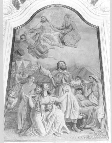 SAN ROCCO GUARISCE GLI APPESTATI (dipinto) di Ademollo Luigi (sec. XIX)