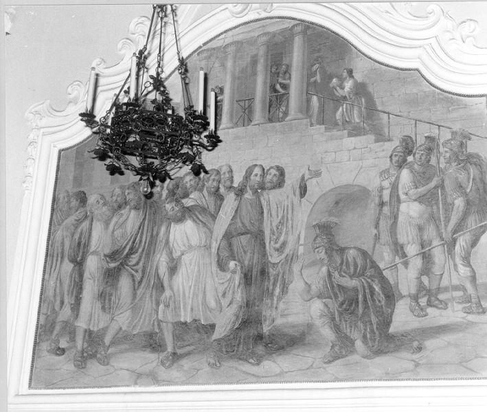 centurione manifesta la propria fede in Gesù Cristo (dipinto) di Ademollo Luigi (sec. XIX)