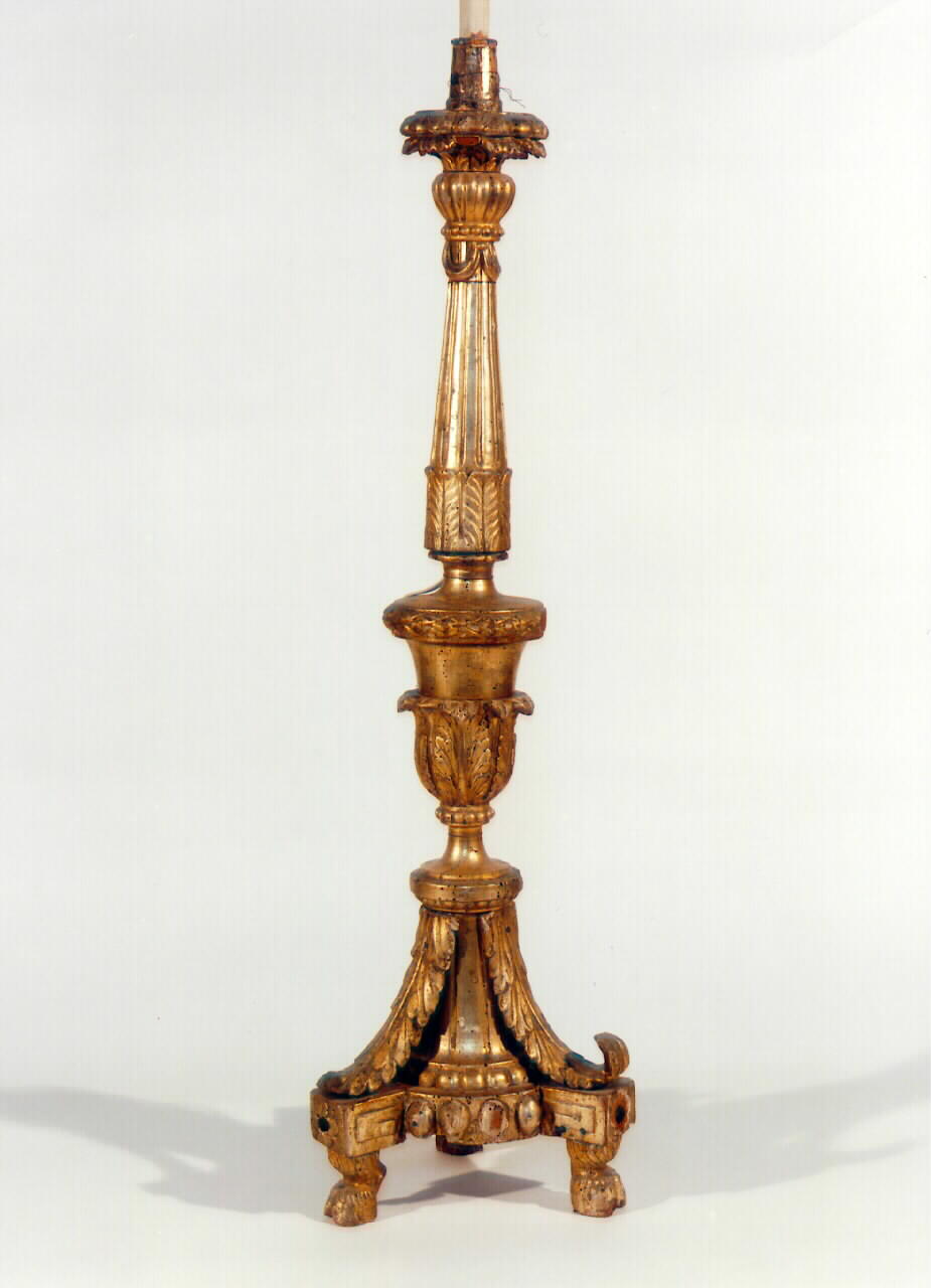 candelabro d'altare, serie - produzione siciliana (Metà sec. XIX)