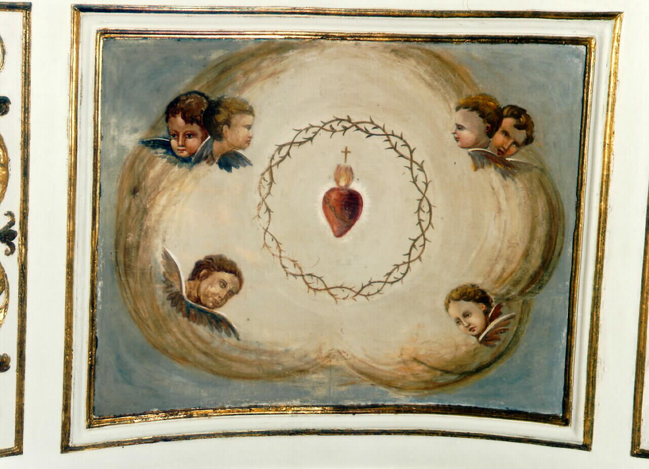 sacro cuore di Gesu' (dipinto murale) - ambito siciliano (fine sec. XIX)