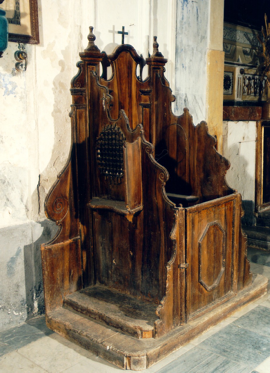 confessionale, serie - produzione siciliana (Prima metà sec. XIX)