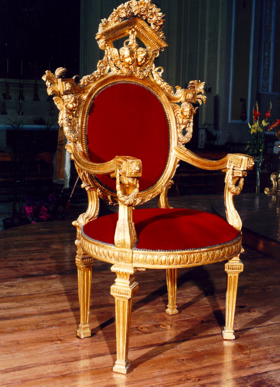 sedia del celebrante - produzione siciliana (Fine/inizio secc. XVIII/ XIX)