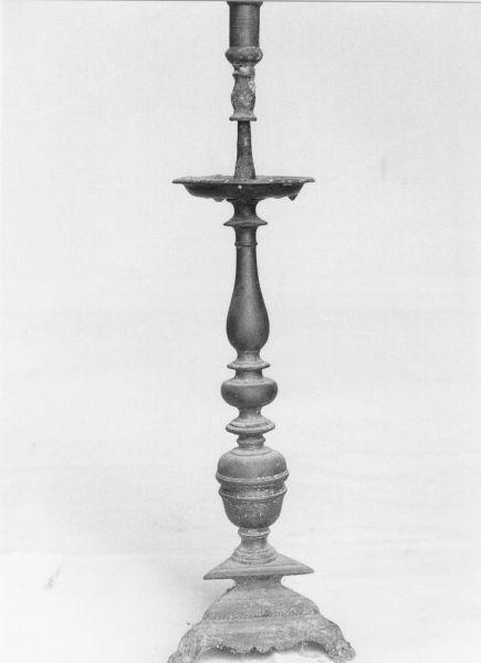 candeliere d'altare - ambito lunigianese (inizio sec. XVIII)