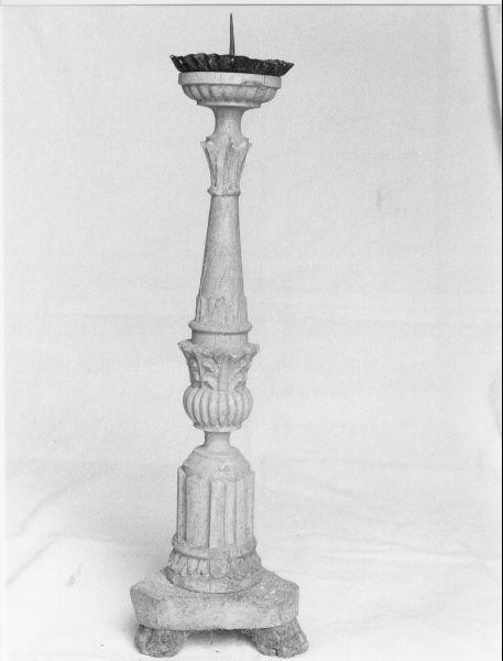 candeliere d'altare, serie - ambito lunigianese (fine/inizio secc. XVIII/ XIX)