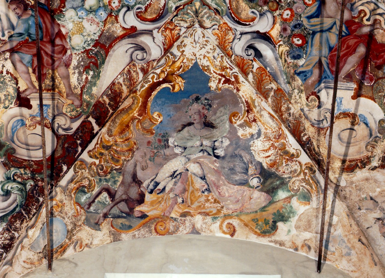 allegoria dell'Asia (dipinto murale) - ambito siciliano (Prima metà sec. XVIII)