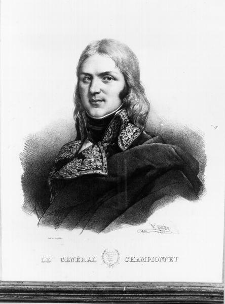 Le Géneréral Championnet, ritratto d'uomo (stampa) - ambito francese (sec. XIX)