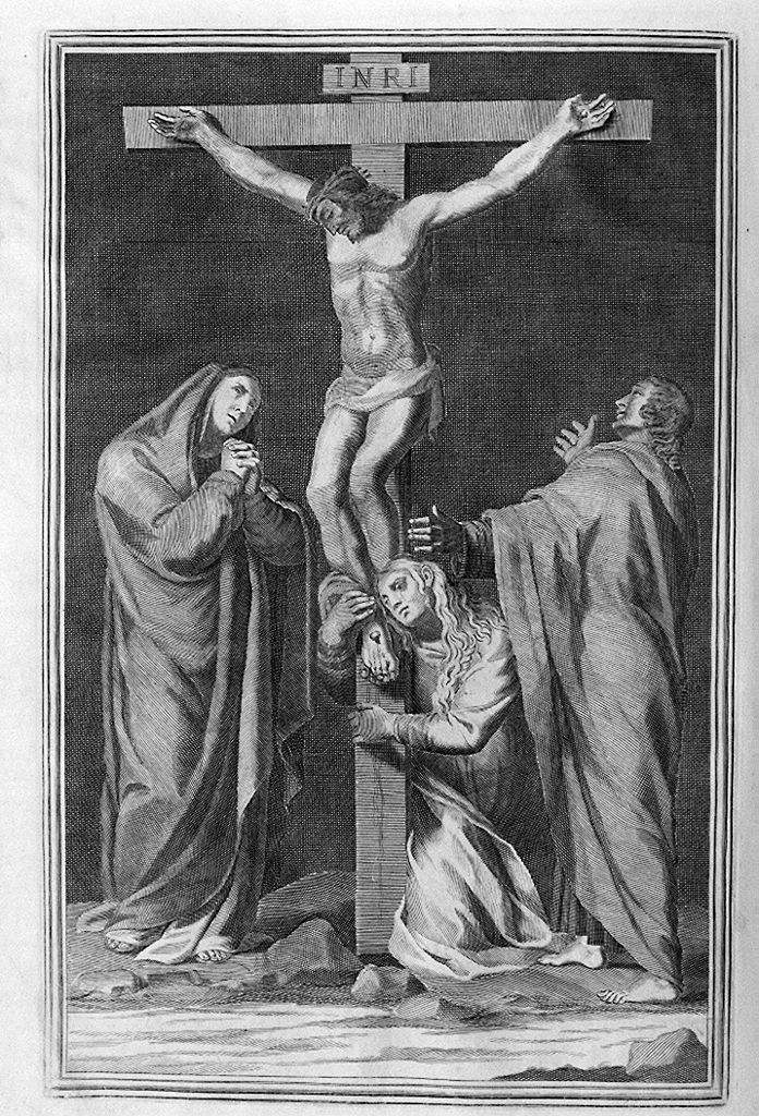 crocifissione di Cristo (stampa) - ambito italiano (sec. XVIII)