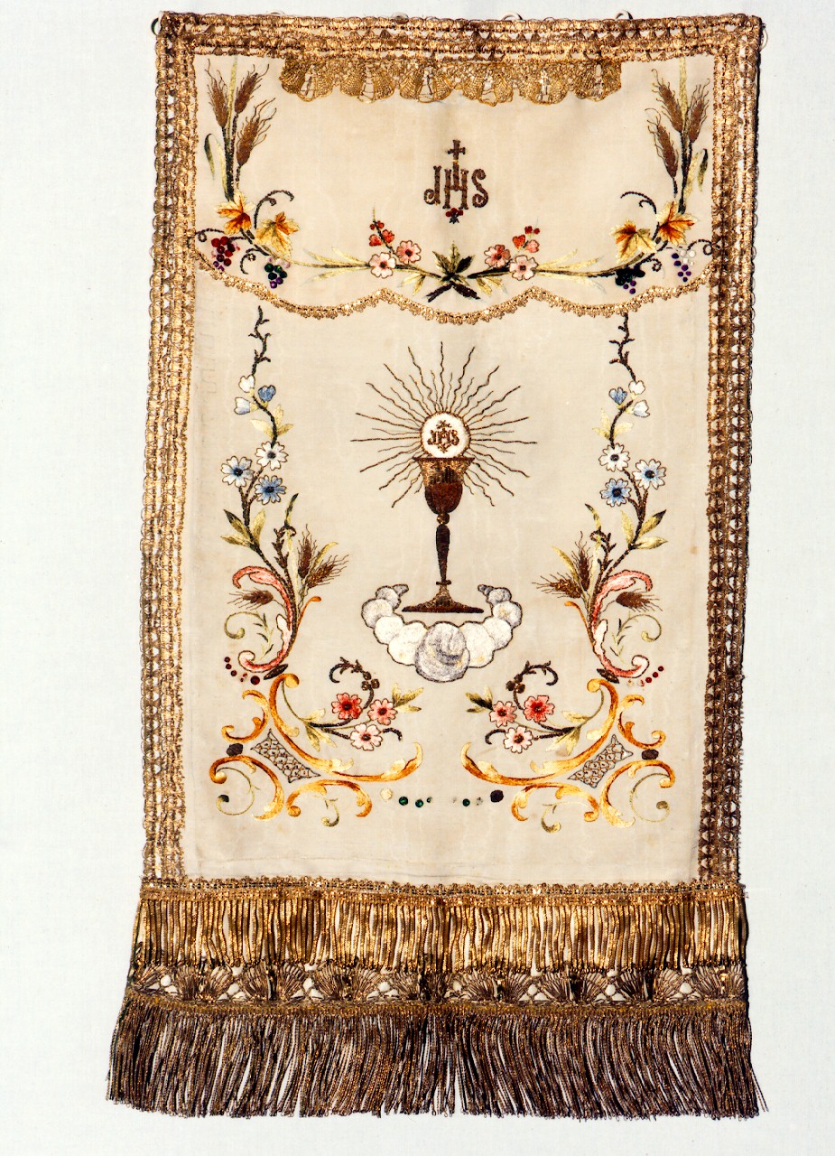 conopeo di tabernacolo - a cortina - manifattura siciliana (fine sec. XIX)
