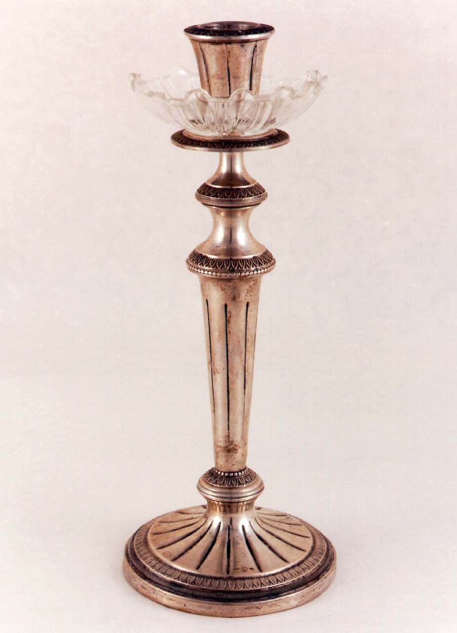 candeliere d'altare, serie - bottega siciliana (primo quarto sec. XX)