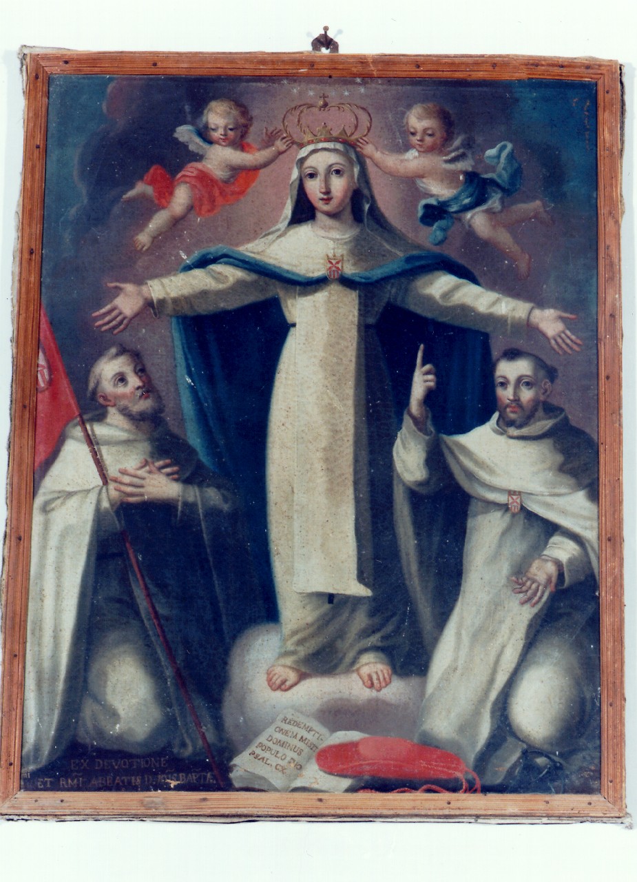 Madonna e frati domenicani (dipinto) - ambito siciliano (Seconda metà sec. XIX)