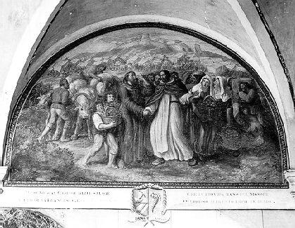 San Domenico al capitolo delle suore (lunetta, elemento d'insieme) di Ademollo Luigi (sec. XIX)