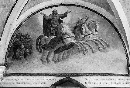 apparizione di San Francesco d'Assisi sul carro di fuoco (lunetta, elemento d'insieme) di Ademollo Luigi (sec. XIX)