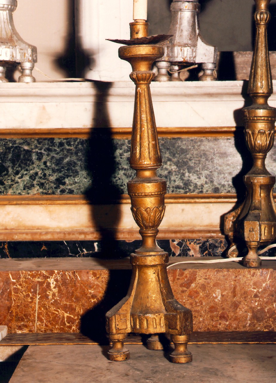 candelabro d'altare - produzione siciliana (ultimo quarto sec. XIX)