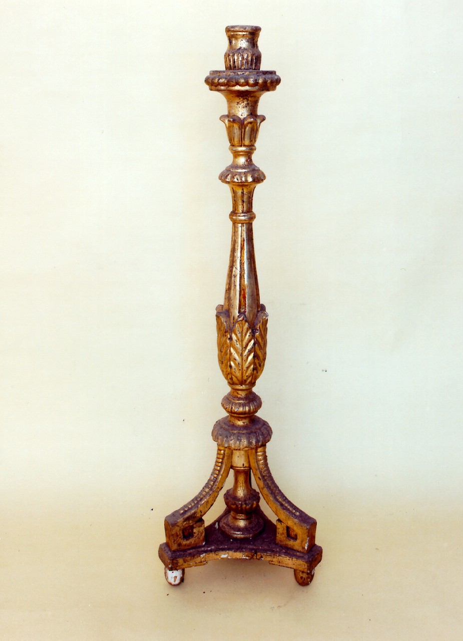 candelabro d'altare, serie - produzione siciliana (Seconda metà sec. XIX)