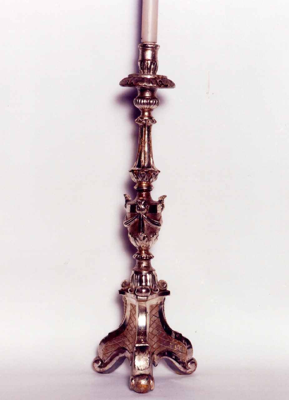 candelabro d'altare, serie - produzione siciliana (Prima metà sec. XIX)