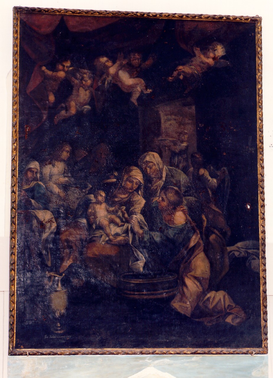 nascita di Maria Vergine (dipinto) - ambito siciliano (Seconda metà sec. XVII, sec. XIX)
