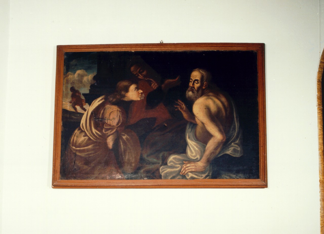 Tobia viene benedetto da Tobi (dipinto) - ambito siciliano (sec. XVIII)