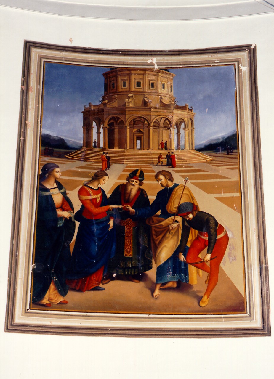 sposalizio di Maria Vergine (dipinto murale) - ambito siciliano (primo quarto sec. XX)