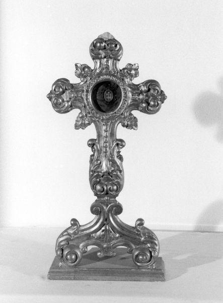 reliquiario - a croce - ambito toscano (seconda metà sec. XIX)
