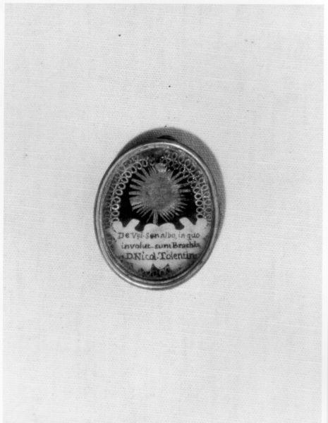 reliquiario a capsula - a medaglione - ambito toscano (sec. XIX)