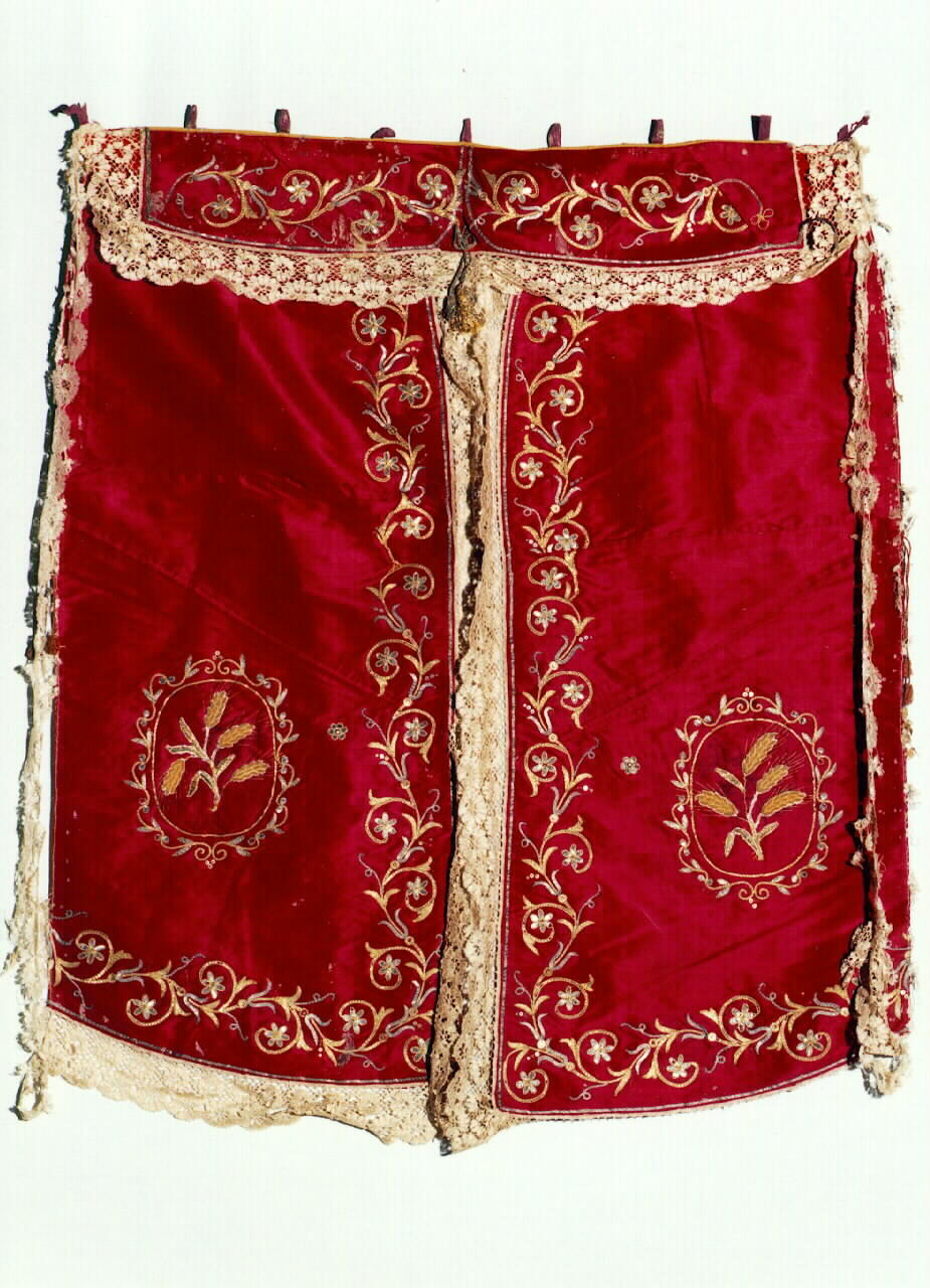 conopeo di tabernacolo - a cortina doppia - manifattura siciliana (Seconda metà sec. XIX)