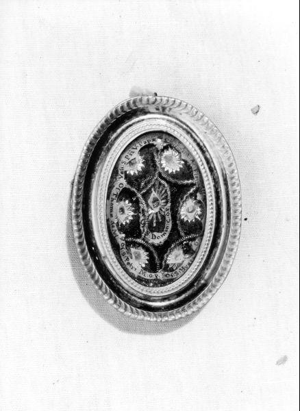 reliquiario a capsula - a medaglione - ambito toscano (sec. XIX)