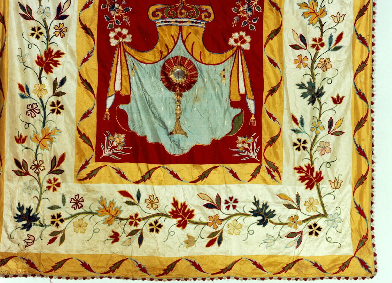 cielo di baldacchino processionale, serie - manifattura siciliana (Metà sec. XIX)