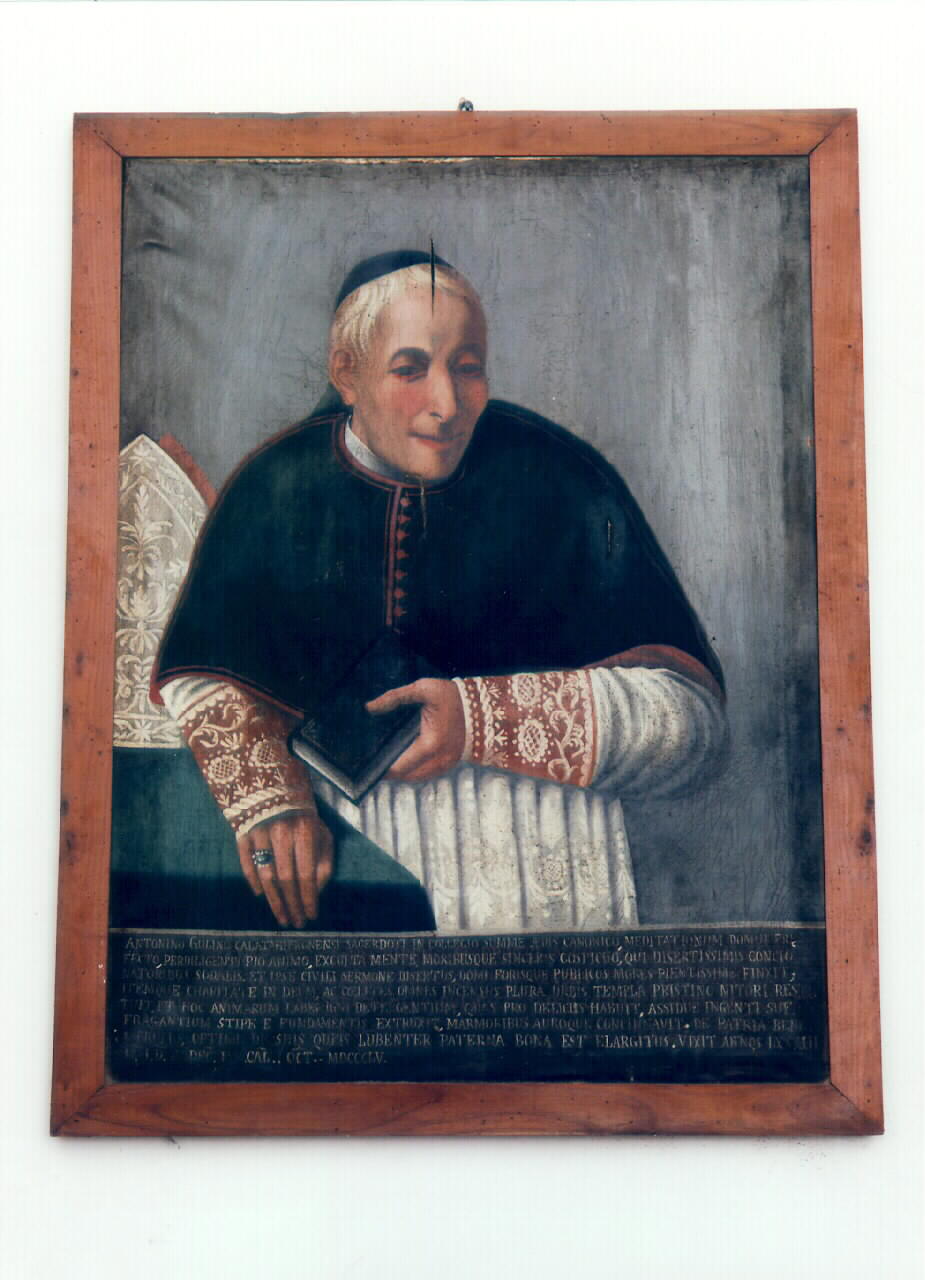 ritratto del sacerdote Antonio Gulino (dipinto) - ambito siciliano (sec. XIX)