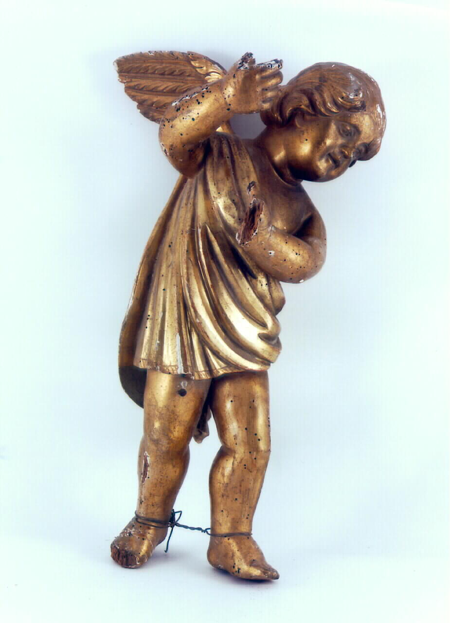 angioletto reggicandelabro (statua portacandelabro) - ambito siciliano (sec. XIX)