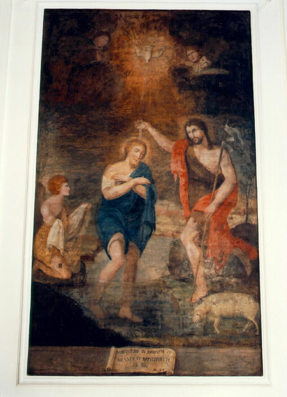 battesimo di Cristo (dipinto murale) - ambito siciliano (Prima metà sec. XIX)