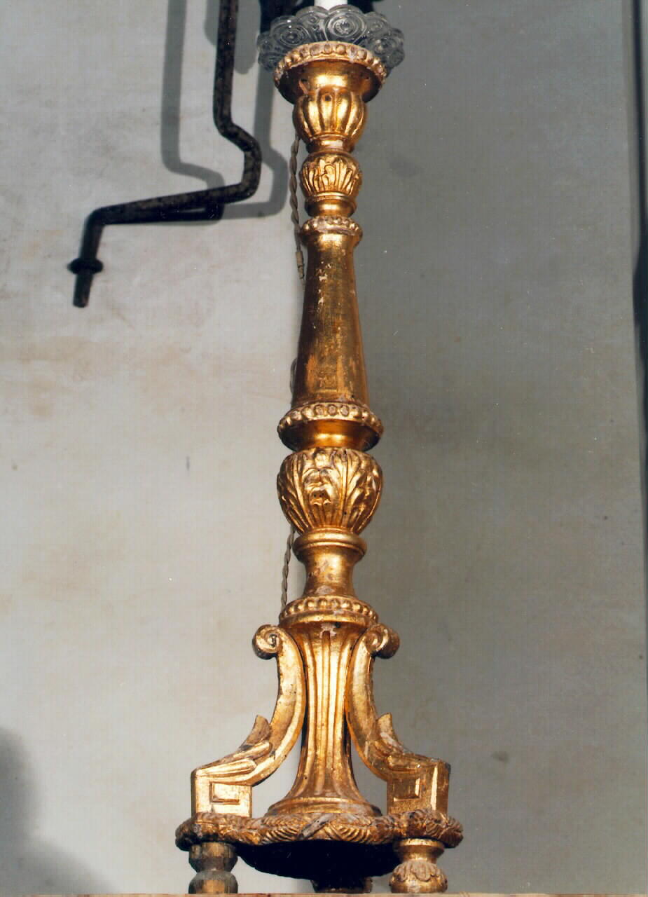 candelabro d'altare, serie - ambito siciliano (primo quarto sec. XIX)