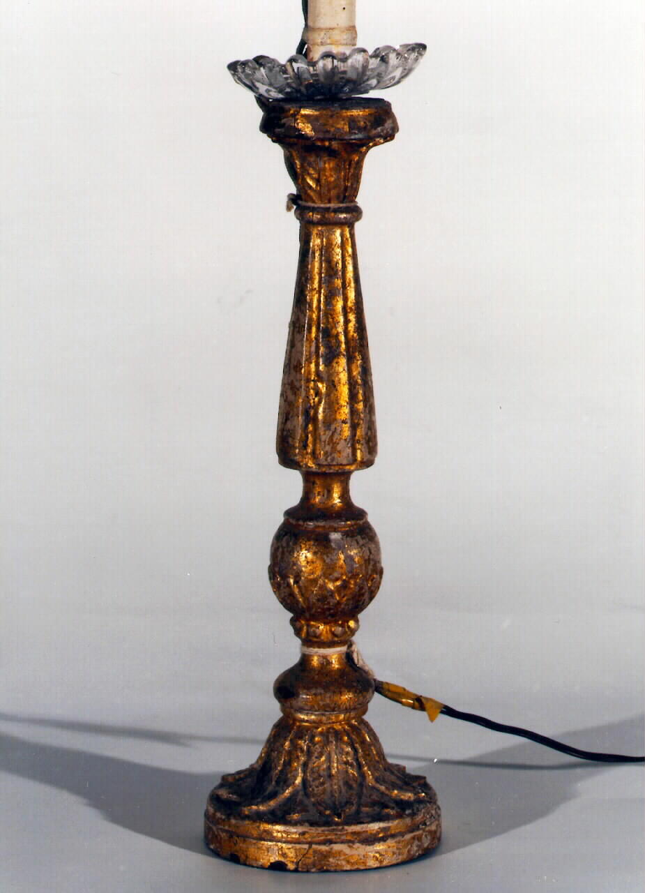 candeliere d'altare, serie - produzione siciliana (sec. XIX)