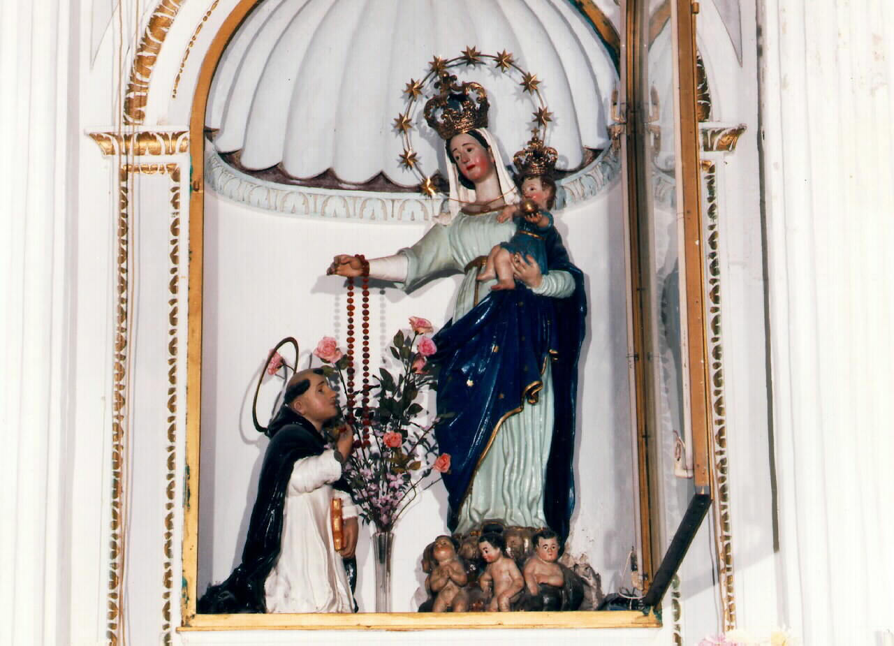 Madonna del Rosario (gruppo scultoreo) - ambito siciliano (Seconda metà sec. XIX)