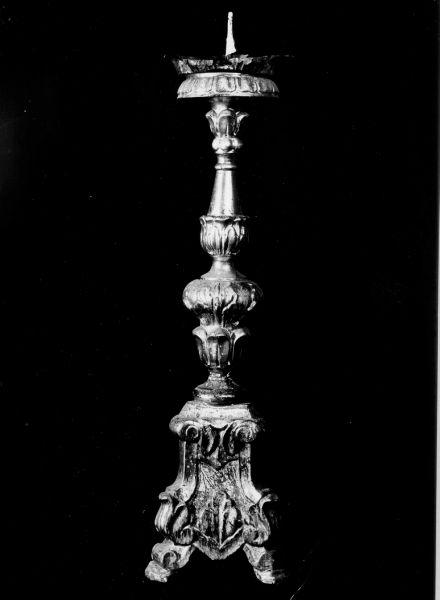 candeliere, serie - bottega lucchese (fine/inizio secc. XVIII/ XIX)
