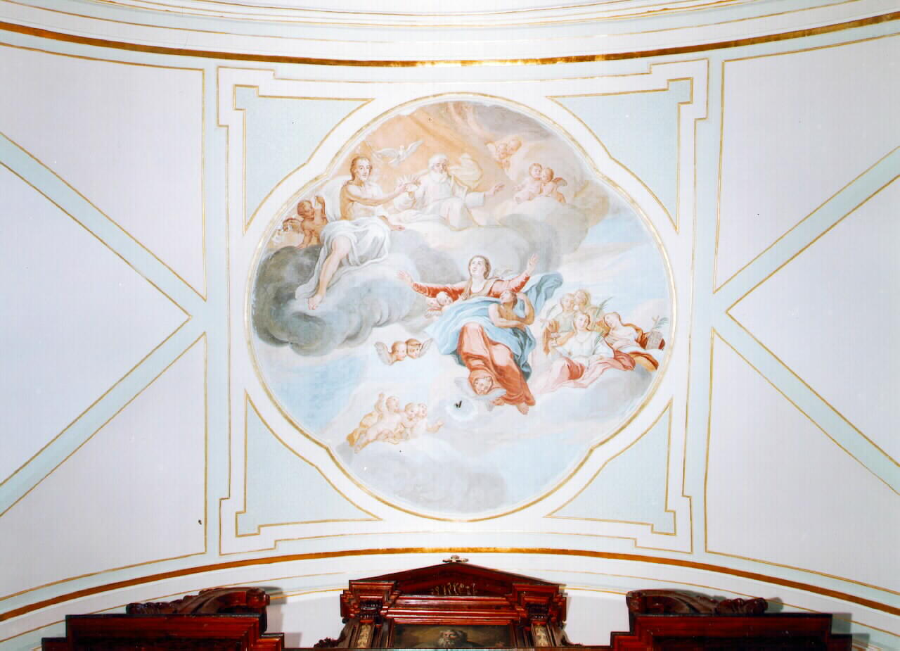 incoronazione della Vergine (dipinto murale) - ambito siciliano (ultimo quarto sec. XVIII)