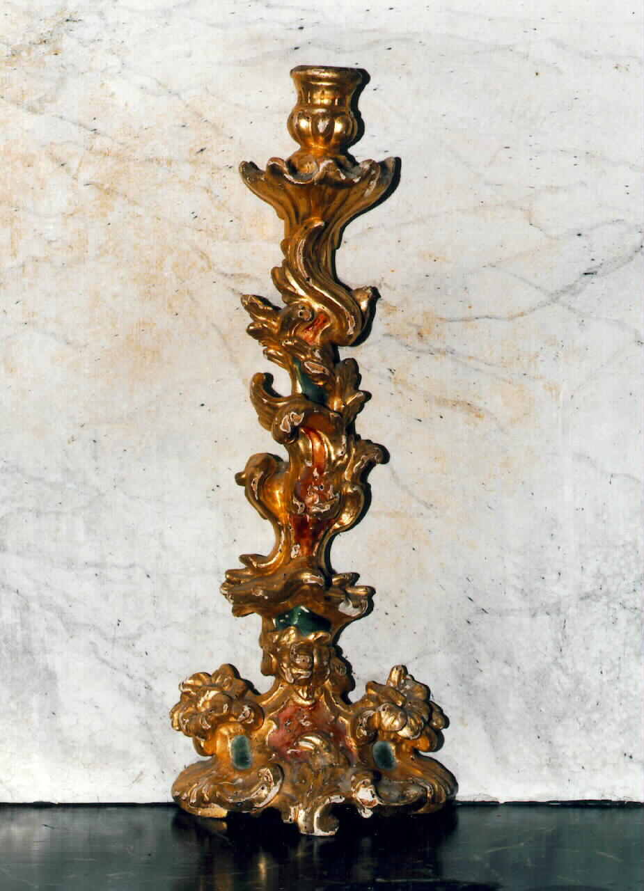 candeliere d'altare, serie - produzione siciliana (Seconda metà sec. XVIII)