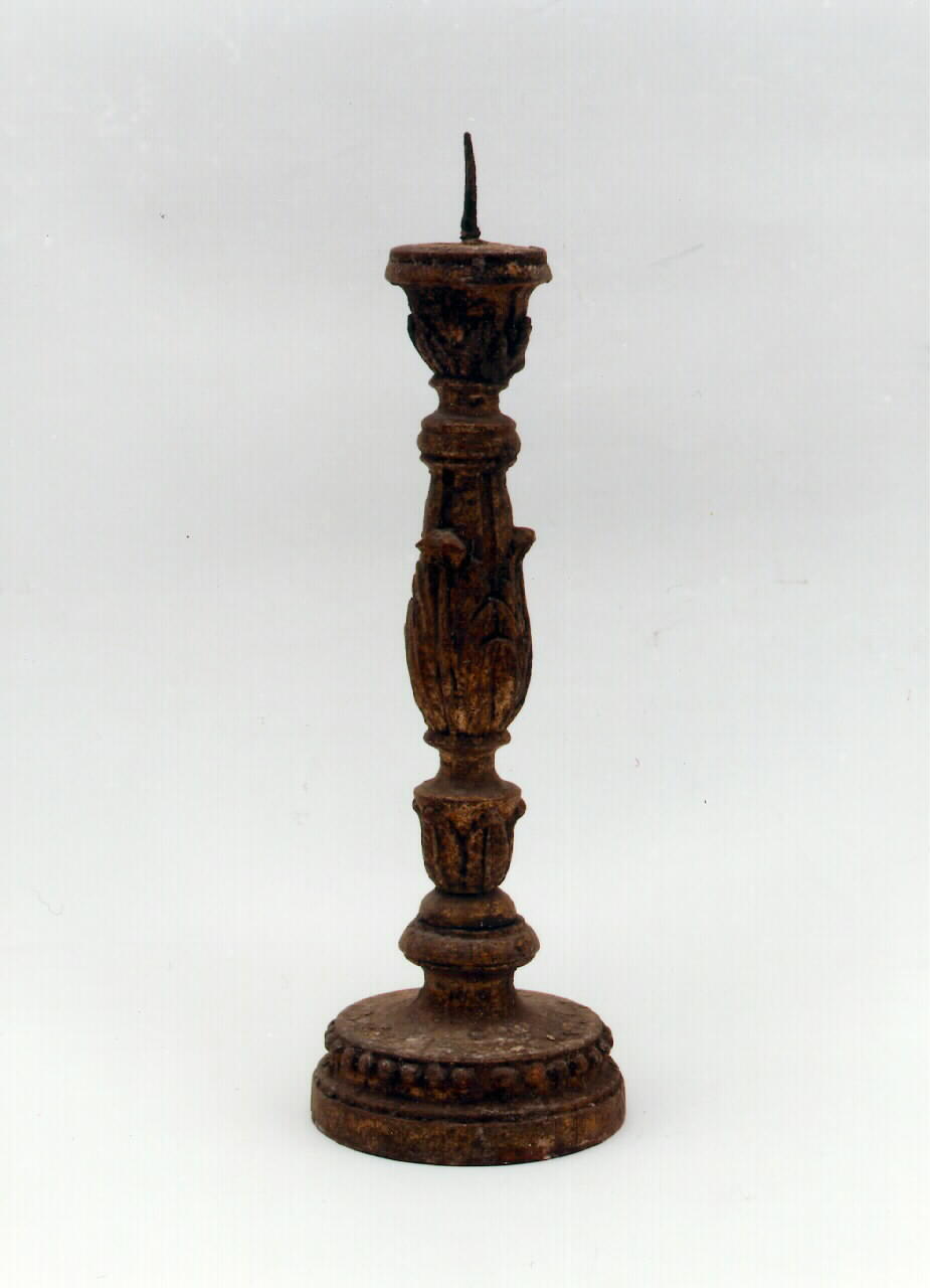 candeliere d'altare, serie - produzione siciliana (Metà sec. XIX)