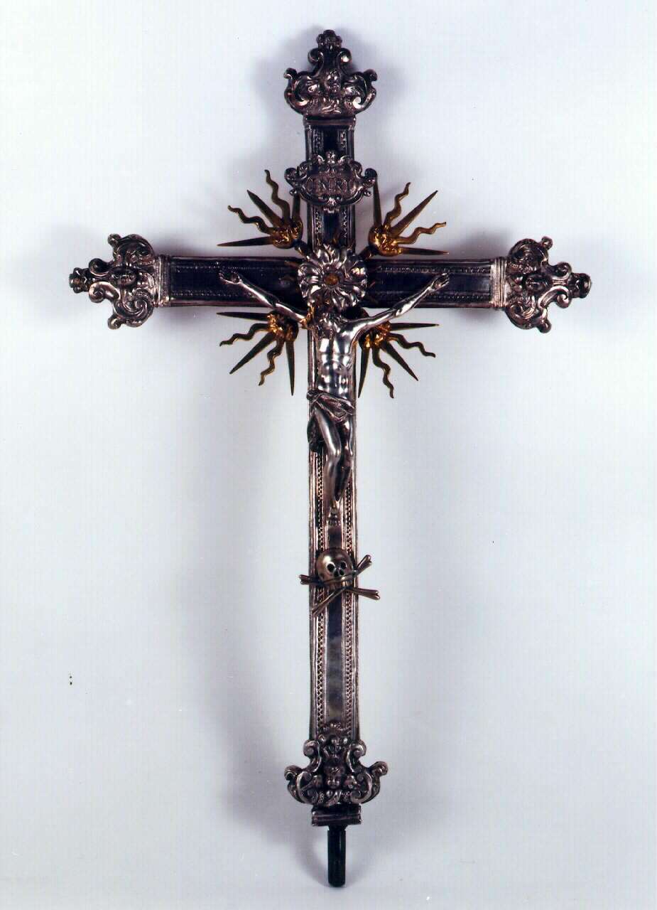 croce astile - bottega siciliana (Fine/inizio secc. XVII/ XVIII)