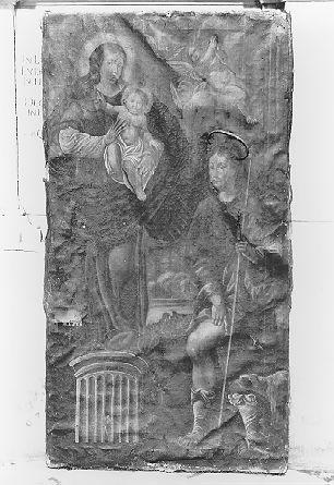 Madonna con Bambino e San Rocco (dipinto) - ambito toscano (sec. XVIII)
