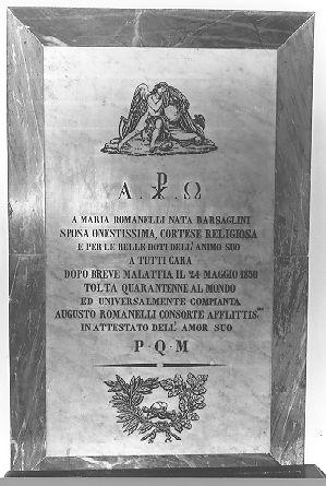 stele funeraria - ambito italiano (sec. XIX)